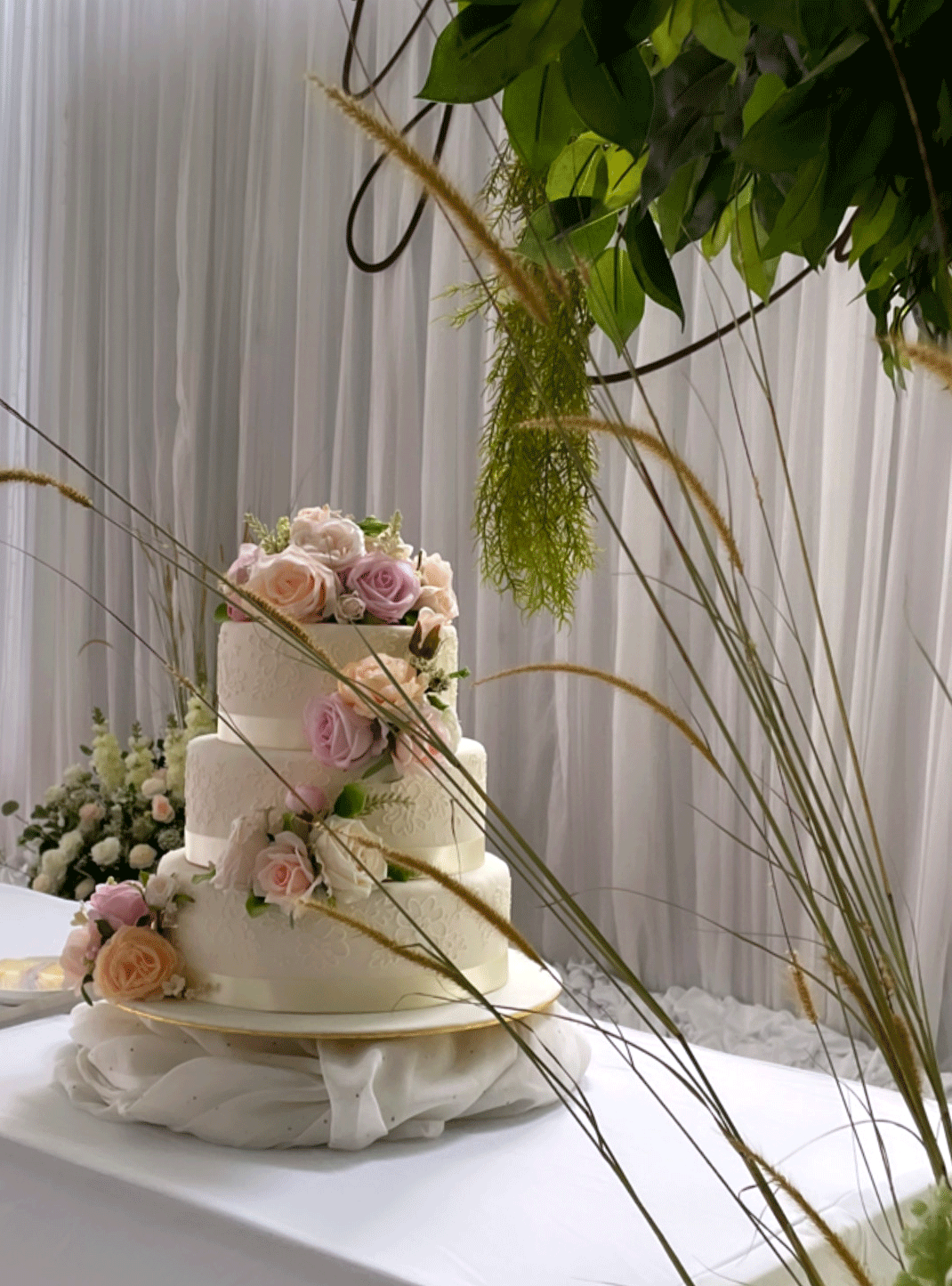 Beautiful dummy wedding cake rental, customizable to match any theme